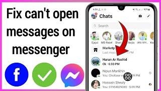 Fix cant open messages on messenger  Messenger Not Working Problem FIX