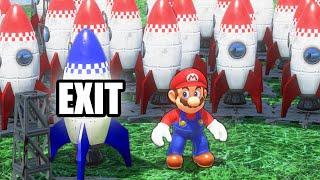 100 Mystery Rockets But Only One Lets MARIO Escape Super Mario Odyssey 100 Rockets Challenge