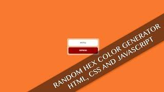 Random hex color generator using html css and jQuery.