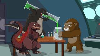 TEAM Godzilla & KONG vs EVOLUTION OF 3 HEADED BLOOP  Godzilla Cartoon Compilation
