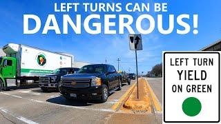 How To Make Safe Left Turns At Intersections Across Oncoming Traffic Dont Have A Wreck Like I Did