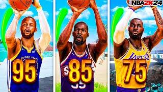 BEST JUMPSHOTS FOR ALL BUILDS + 3PT RATING in NBA 2K24 HIGHEST GREEN WINDOW BEST JUMPSHOT 2K24