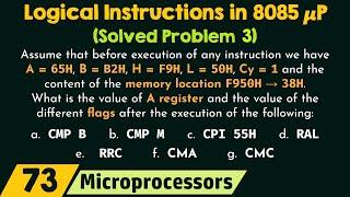 Logical Instructions in 8085 Microprocessor Solved Problem 3