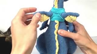 Дракон крючком. Вязаный динозавр. Дракон. Crochet dinosaur. Crochet dragon.  Урок 6 Сборка