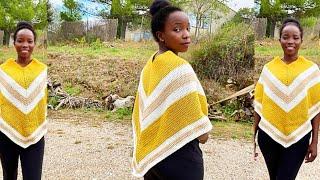 How To Crochet A Poncho  Easy Crochet Poncho For Beginners