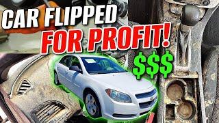 Flipping This $2800 Chevy Malibu For Profit $$$ Side Hustle Disgusting Car Detailing Restoration