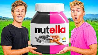 Eating PINK vs BLACK Food Challenge