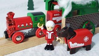 Wooden Trains BRIO Christmas Train Adventure - Wooden Toy Train Video