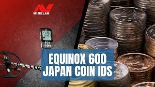 Equinox 600 - Japanese Coins Target IDs  Minelab Metal Detector Guide