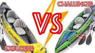 INTEX CHALLENGER AND EXPLORER K2 INFLATABLE KAYAK SETUP REVIEW & USE Watch before buying