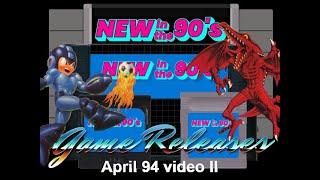 New in the 90s Game releases from 30 years ago.