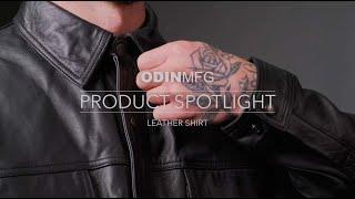 Mens Leather Shirt by Odin mfg