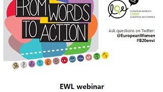 EWL Webinar Women and the environment whats the link? 19 June 2015 #B20envi