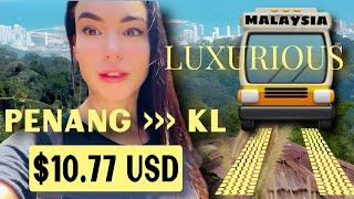 $10.77 LUXURY BUS CROSS-COUNTRY MALAYSIA • PENANG ISLAND to KUALA LUMPUR 