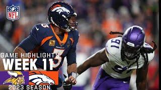 Minnesota Vikings vs. Denver Broncos  2023 Week 11 Game Highlights