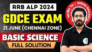 GDCE Exam Solution 21 June Chennai Zone  Basic Science & Eng.  जो पढाया पूरा वही आया  