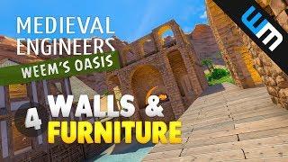 Medieval Engineers Update 0.6 - Desert Biome - Walls & Furniture Ep 4