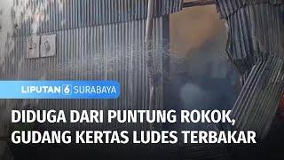Akses Masuk Terbatas Gudang Kertas Terbakar  Liputan 6 Surabaya