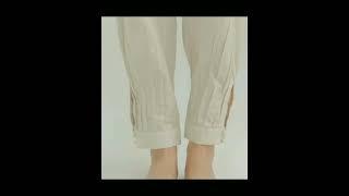 15+ New white trouser pant plazzomohriponcha desining ideas with joint lace  #Trendy #beautiful