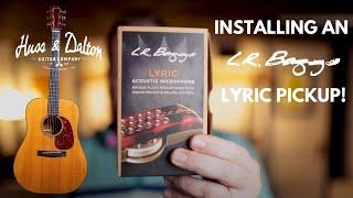 How to install an acoustic guitar pickup. Putting an @lrbaggsmedia Lyric in my Huss & Dalton TDM.