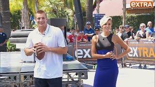 Rob Gronkowski Takes on Extras Charissa Thompson in Throwing Contest