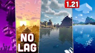 Top 5 Best NO LAG Minecraft Bedrock 1.21+ Ultra Realistic Shaders Android iOS Win 10