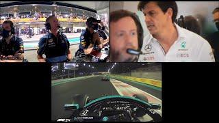 RedBull vs Mercedes Full Live Reactions Final Lap Abu Dhabi GP 2021 F1