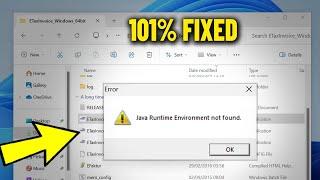 java Runtime Environment not found in Windows 11  10  8  7 - How To Fix JRE NOT FOUND Error ️