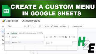 Create a Custom Menu in Google Sheets