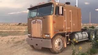 Driving and shifting a 1987 Kenworth K100 cab over  3406 Catapillar  13-Speed