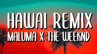 Maluma & The Weeknd - Hawái REMIX LetraLyrics