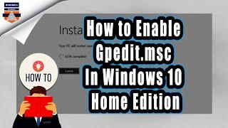 Windows cannot find Gpedit.msc  How to Enable Gpedit.msc In Windows 10 Home Edition