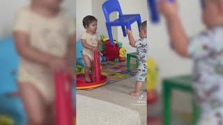 Hes over it Toddler goes viral on TikTok for nearly fighting friend