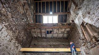 First Joist Goes In Stonework & Patience