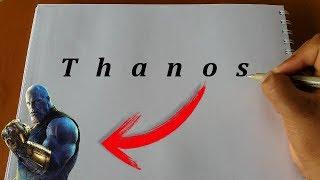 Como Dibujar a Thanos de su nombre  Avengers Infinity War  ronald ArtMQ