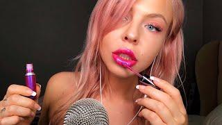 ASMR LipstickLipgloss Application  Up Close