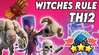 EASIEST ATTACK OF TH12  Th12 Zap Witch Attack Strategy  Best Town Hall 12 Witch Attack