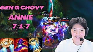 GEN G CHOVY PLAYS ANNIE VS AHRI MID KR CHALLENGER PATCH 13.10 League of Legends Full Gameplay