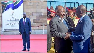 See how DP Gachagua arrived for the Inauguration Ceremony of Cyril Ramaphosa in South Africa