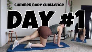 Day #1 Summer Body 30 Day Workout Challenge Beginner Friendly At Home