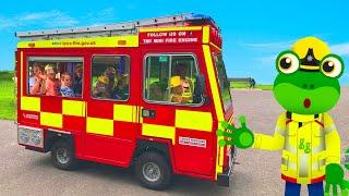 Gecko And The Mini Fire Truck  Geckos Real Vehicles  Fire Trucks For Kids  Educational Videos