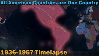 If all American Countries were one Country?  Hoi4 Timelapse