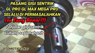 Cara pasang Gigi Sentrik GLPRO Mega pro Gl max yang benar#Otomotif Ceker