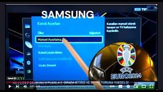 Samsung tv yeni TRT 1 HD UEFA şampiyonlar ligi tek frekans kanal arama frekans ayarlama 