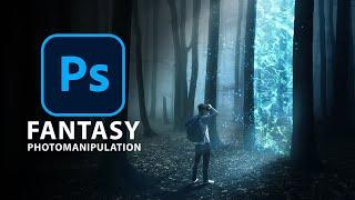 Photomanipulation 2023 - Fantasy Forest - adobe photoshop for beginners