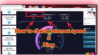 How to check download upload ping