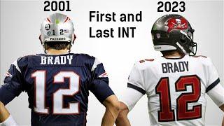 Tom Bradys first and last interception 2001-2023