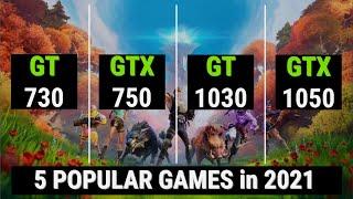 GeForce GT 730 vs GTX 750 vs GT 1030 vs GTX 1050 = CSGO  MC  WoT  GTAV  FORTNITE in 2021