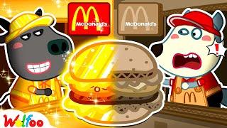 Wolfoo Built a SECRET McDonalds - Rich vs Broke Food Challenge  Wolfoo Channel New Episodes