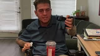 Device Allows Quadriplegic to Drink on His Own